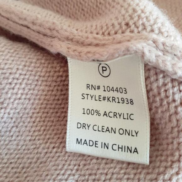 JOA Revolve Oversized Turtleneck Sweater Dusty Pink - Picture 9 of 9